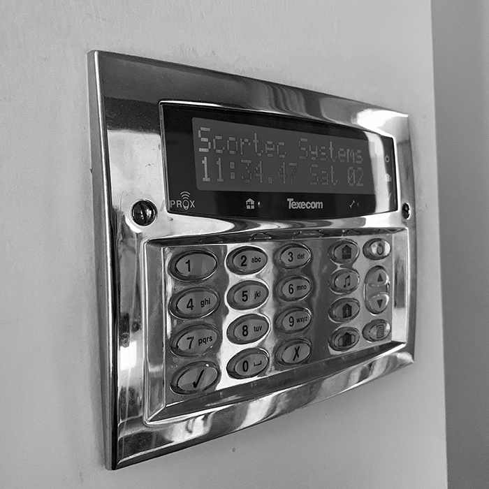 Wall mounted key pad
